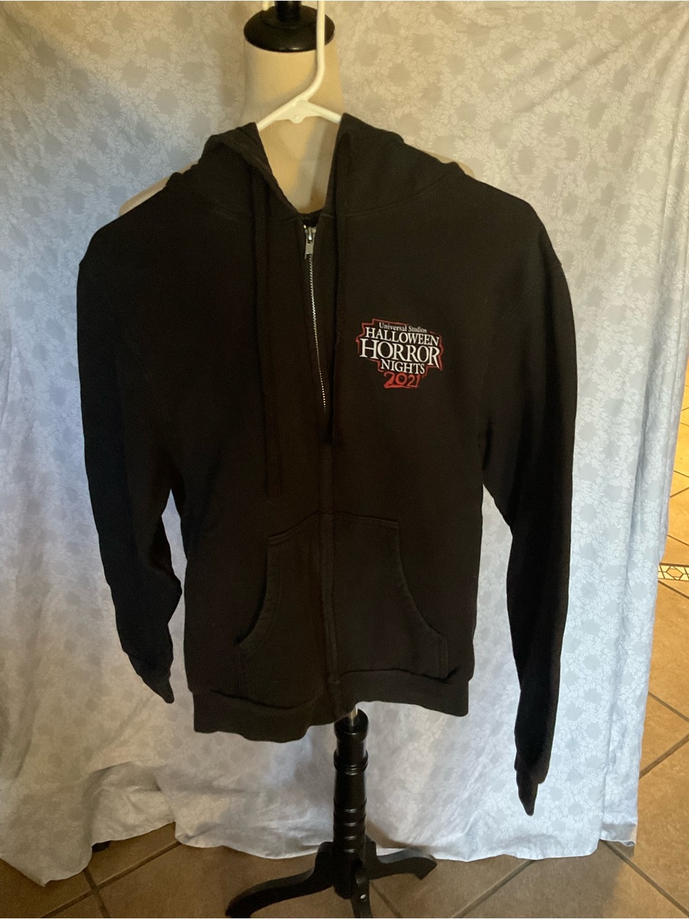 Halloween Horror Nights 2021 Black Zip-Up Hoodie